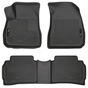Chevrolet Malibu Floor Liners - Front + Rear - Husky Liners - Weatherbeater - Black - 2016